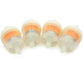 uxcell 4pcs 6mm Dia Hose Plastic Motorcycle Gasoline Inline Gas Oil Fuel Filter Cleaner with Magnet