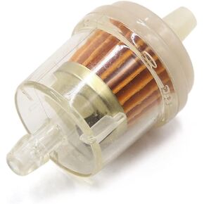 uxcell Magnetic Motorcycle Gasoline Inline Fuel Filter Cleaner for 7mm Hose Universal Replacement Clear Plastic