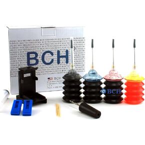 BCH Ink Refill Kit for PG-260/CL-261 & PG-240/CL-241 Inkjet Cartridges – First-Timer Kit with Tools, 120ml UV Dye Ink