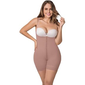 Sexy Curves SILHOUETTE & CURVE Silhouette Enhancer Tummy Control Bodysuit, Zipper Design Firm Compression, Adjustable Straps