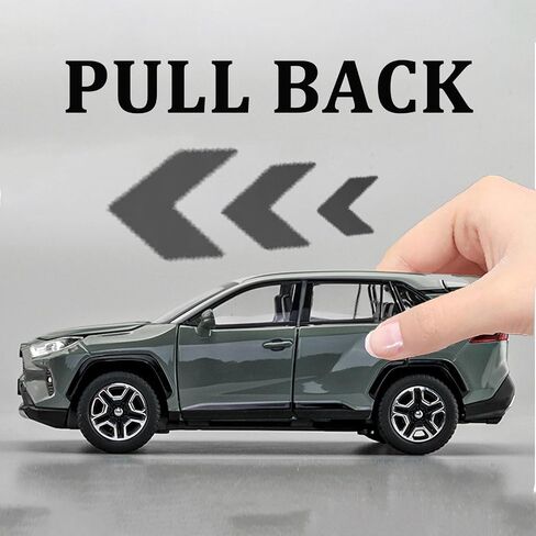 Model Car 1/32 RAV4 Toy Car Alloy Diecast Collectible Model with Light and Sound Toy Vehicle for Boys Kids Toddler Gift White Car in Saudi Arabia