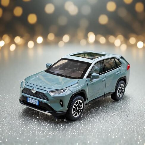 Model Car 1/32 RAV4 Toy Car Alloy Diecast Collectible Model with Light and Sound Toy Vehicle for Boys Kids Toddler Gift White Car in Saudi Arabia