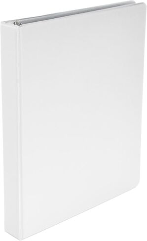 School Smart D Ring Binder, Polypropylene, 1 Inch, White in Saudi Arabia