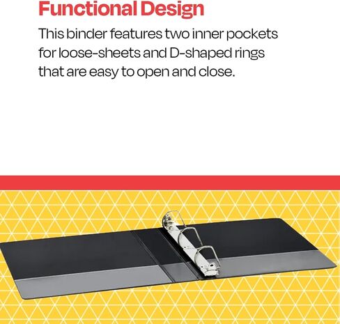 School Smart D Ring Binder, Polypropylene, 1 Inch, White in Saudi Arabia