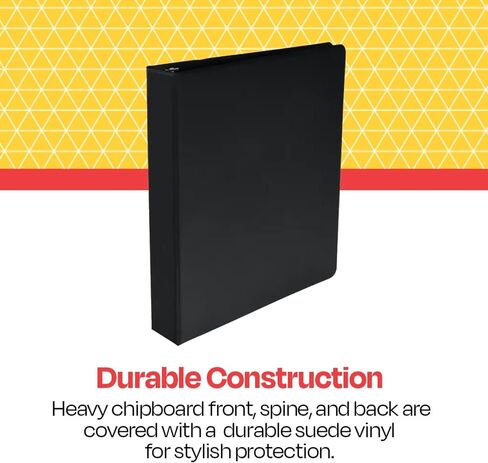 School Smart D Ring Binder, Polypropylene, 1 Inch, White in Saudi Arabia