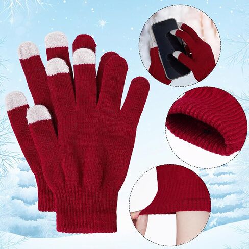36 Pairs Winter Gloves Touchscreen Magic Gloves Stretchy Knit Cotton Gloves Bulk For Men Women Homeless Cold Weather in Kuwait