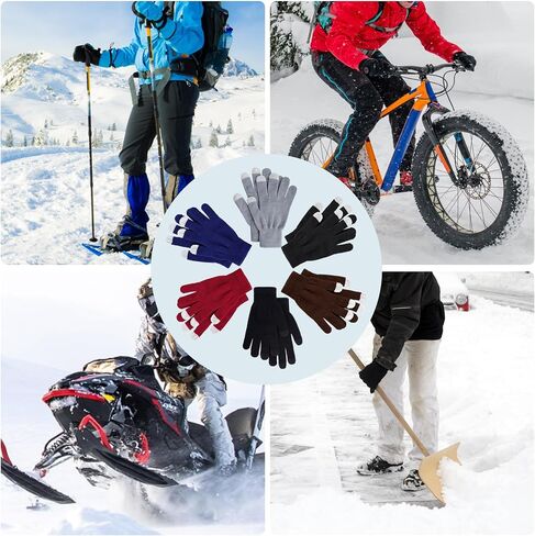36 Pairs Winter Gloves Touchscreen Magic Gloves Stretchy Knit Cotton Gloves Bulk For Men Women Homeless Cold Weather in Kuwait