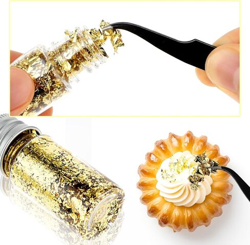 Sibba 4 Pcs Gold Foil Flakes Gold Flakes for Resin Gold Foil Flakes Leaf Cake Decoration Imitation Foil Flakes Resin Metallic Leaf 20g for Nails Painting Makeup Crafts Supplies Jewelry Making in Saudi Arabia