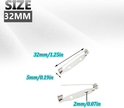 200 Pieces Bar Pin Back 15mm Brooch Pin Back Metal Back Brooches Bar Jewelry Pins Locking Pin Back Clasp for Badges DIY Craft Name Tags (15mm/DIY) in Saudi Arabia