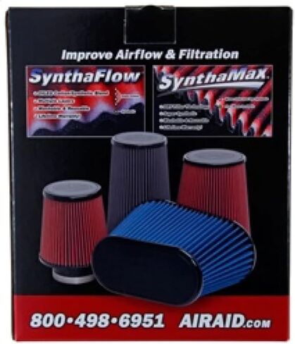 Airaid 700-466 فلتر هواء عالمي مثبت: مستدير مدبب؛ معرف شفة 6 بوصات (152 مم)؛ 6 بوصات (152 ملم) الارتفاع؛ قاعدة 7.25 بوصة (184 ملم)؛ 4.75 بوصة (121 ملم) علويًا in Kuwait