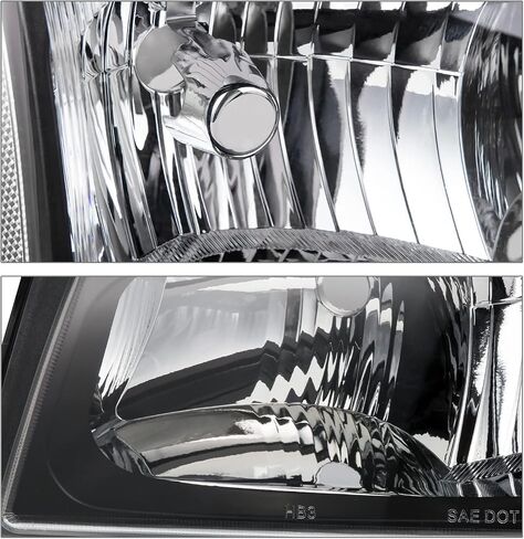 مجموعة المصابيح الأمامية 4 قطع من M-AUTO متوافقة مع 03 04 Chevy Silverado 2500، 03-06 Silverado 1500 1500HD 2500HD 3500، 03-06 Avalanche 1500 2500، غطاء أسود شفاف بعدسات شفافة in Kuwait