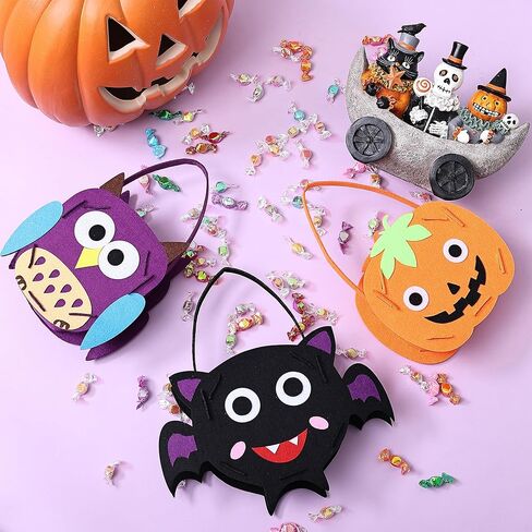 Mr. Pen- Mini Halloween Bags, 3Pack, Felt Halloween Goody Bags, Halloween Candy Bags Treat Bags, Halloween Bags for Candy, Halloween Goodie Bag in Saudi Arabia