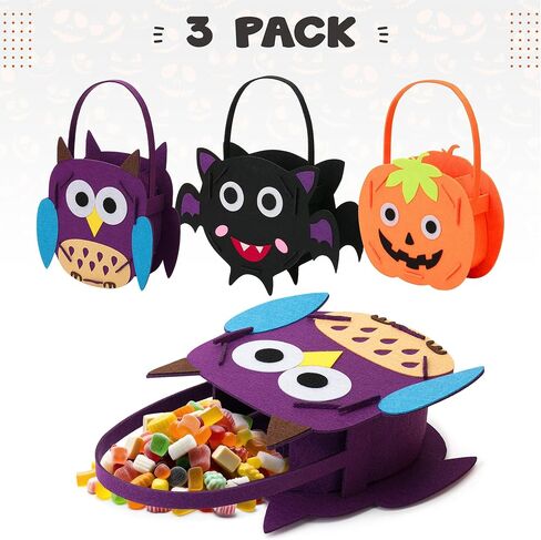 Mr. Pen- Mini Halloween Bags, 3Pack, Felt Halloween Goody Bags, Halloween Candy Bags Treat Bags, Halloween Bags for Candy, Halloween Goodie Bag in Saudi Arabia