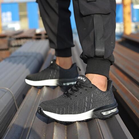 أحذية Furuian من الصلب عند الأصابع للرجال والنساء مع وسادة هوائية، أحذية أمان خفيفة الوزن، أحذية مركبة من الأمام غير قابلة للانزلاق، أحذية عمل غير قابلة للتدمير in Kuwait