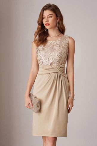 GRACE KARIN Women's Sequin Dress Two Piece Mother of The Bride Dresses with Jacket Lace Formal Wedding Guest Dress in Saudi Arabia