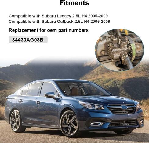مضخة توجيه كهربائية مع بكرة متوافقة مع Subaru Legacy & Subaru Outback 2.5L H4 2005 2006 2007 2008 2009، بديلة لـ 34430AG03B، 34430-AG040 in Saudi Arabia