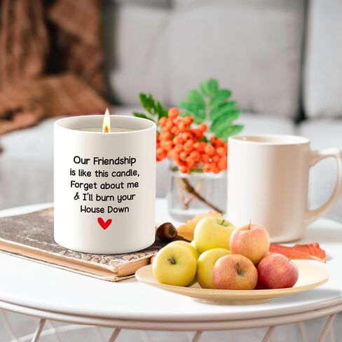 Friendship Gifts for Women, Christmas Friendship Gifts for Best Friend, Funny Gifts Birthday Ideas for Coworker Friend, Unique Farewell Going Away Gifts for Friends Her, Our Friendship Candle, 10OZ in Saudi Arabia