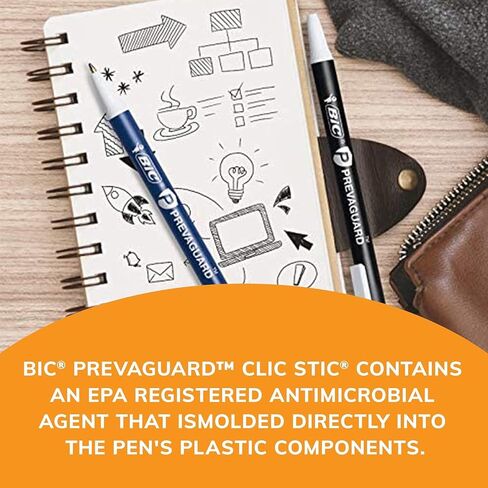 أقلام BIC Clic Stic - عبوة من 300 قلم - أقلام BIC قابلة للسحب - نقطة متوسطة (1.0 ملم) - حبر أسود - مجموعة أقلام Bic Click مستديرة كبيرة الحجم in Saudi Arabia
