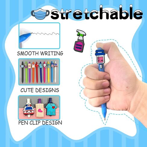 10Pcs Nurse Pens with 5 Extra Refills,Nursing School Essentials|Medical Assistant Accessories|Nurse CNA Accessories for Work, Present for Nurses, Doctors, and Nursing Students and Teachers in Saudi Arabia
