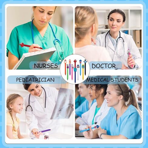 10Pcs Nurse Pens with 5 Extra Refills,Nursing School Essentials|Medical Assistant Accessories|Nurse CNA Accessories for Work, Present for Nurses, Doctors, and Nursing Students and Teachers in Saudi Arabia