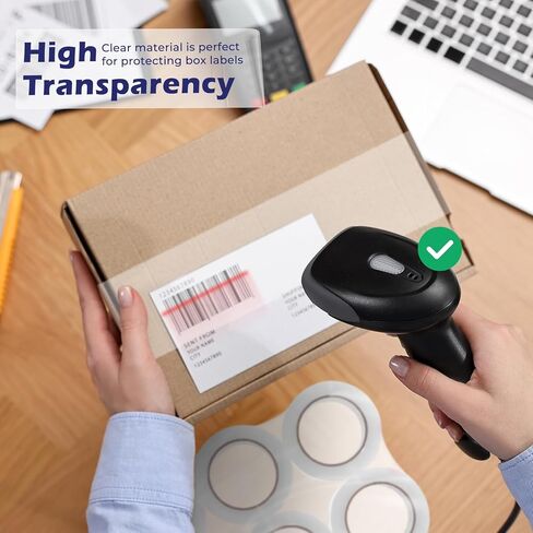 عبوات شريط التغليف Fuxury 109Y، إجمالي 654Y، شريط تغليف شفاف شديد التحمل لنقل الصناديق، والشحن، والختم، والتخزين، 1.88 بوصة × 109 ياردة، 6 لفات in Kuwait