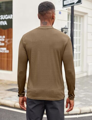 COOFANDY Men's Mock Turtleneck Long Sleeve Shirts Slim Fit Basic T-Shirt Lightweight Ribbed Pullover Sweater in Kuwait