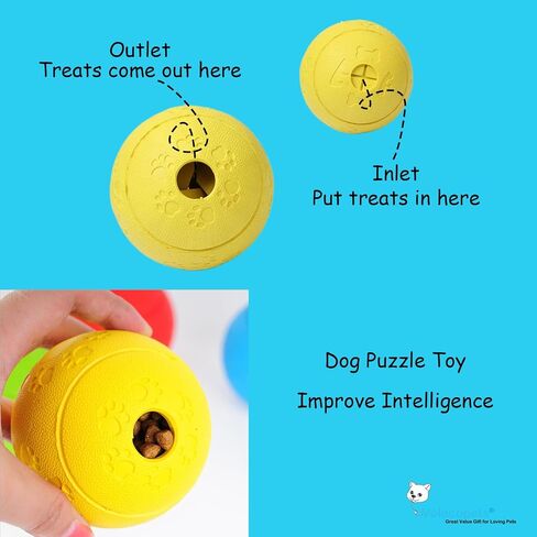 Volacopets Puppy Balls - Pack with Different Functions & Teething Toys for Small Dogs, Squeaky Dog Balls, Rubber Chew Toys for Enrichment in Kuwait