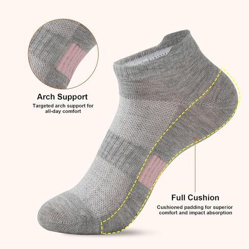 American Trends Running Ankle Socks Womens Athletic Workout No Show Socks for Women Cushioned Low Cut Socks 5 Pairs Size 5-9 in Saudi Arabia