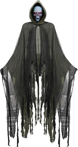 Double Couple Grim Reaper Costume with Scary Halloween Mask Womens Men Halloween Costumes Outfit Cloak with Hood Cosplay in Saudi Arabia