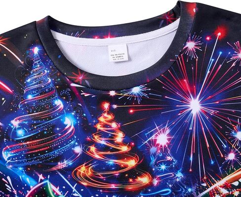 2024 Ugly Christmas Sweatshirt for Women Long Sleeve Crewneck Pullover Funny Novelty Graphic Top in Kuwait