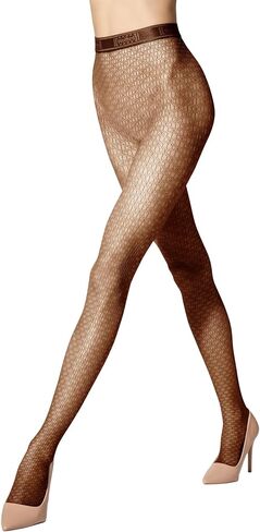Wolford Fine Net Tights for Women Graphic Pattern Mat Finish Sheer Hosiery Elastic Logo Waistband Sheer Pantyhose Stockings in Saudi Arabia