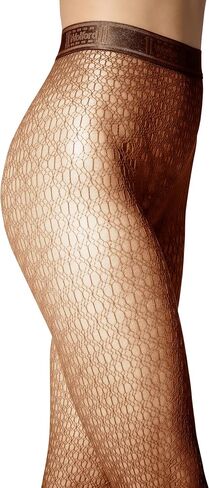 Wolford Fine Net Tights for Women Graphic Pattern Mat Finish Sheer Hosiery Elastic Logo Waistband Sheer Pantyhose Stockings in Saudi Arabia