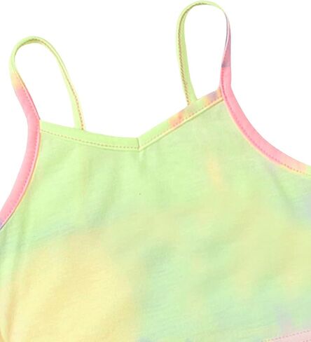 طقم شورت وربطة عنق للفتيات من SweatyRocks مكون من قطعتين بدون أكمام وحزام سباغيتي in Saudi Arabia