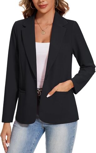 MINTLIMIT Blazers for Women Long Sleeve Button Front Blazer Lapel Business Casual Work Office Suit Jackets with Pockets in Saudi Arabia