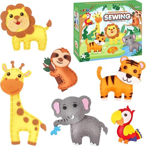 مجموعة خياطة ميونانا للفتيات من سن 8 إلى 12 فنون وحرف يدوية، 6 أنشطة سهلة يمكنك صنعها بنفسك من دمى الحيوانات المحشوة تعلم خياطة الألعاب لهدايا عيد ميلاد الفتيات in Kuwait