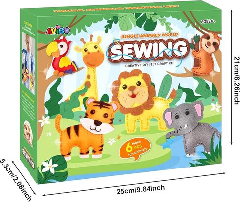 مجموعة خياطة ميونانا للفتيات من سن 8 إلى 12 فنون وحرف يدوية، 6 أنشطة سهلة يمكنك صنعها بنفسك من دمى الحيوانات المحشوة تعلم خياطة الألعاب لهدايا عيد ميلاد الفتيات in Kuwait