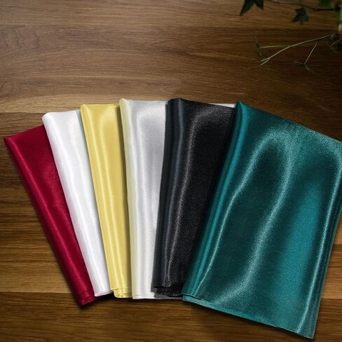 KKJIAF Gold Satin Fabric, 63" Wide Shiny Silky Fabric for Dress, Shirts, Table Runner, Napkin, Tablecloth, Wedding Decor, DIY Crafts, 1 Yard in Kuwait