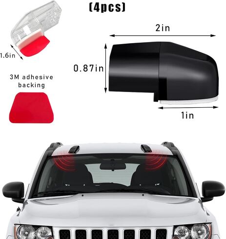 2 PCS Deer Whistles, Auto Save Deer Whistles Avoids Collisions, Deer Whistle for Vehicles with Rubber Pads Suitable for Cars, Trucks, Motorcycles, Universal Car Accessories in Kuwait