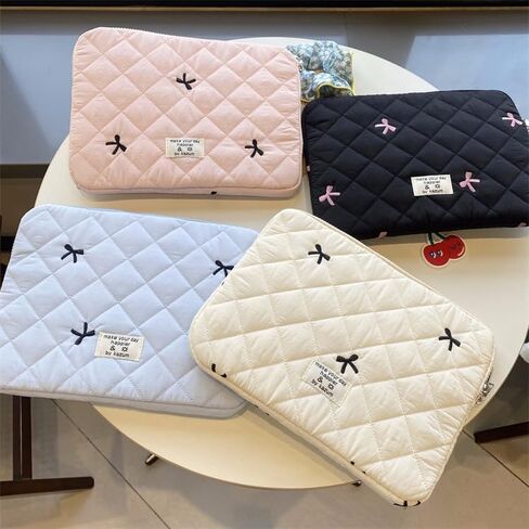 Cute Bow Graphic Carrying Laptop Bag Y2K Preppy Laptop Sleeve Case Bag Kawaii Pad Computer Protect Case Pouch (13-14 inch,Black) in Kuwait
