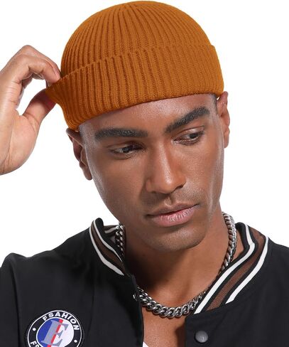 قبعة صياد قصيرة من Swag للرجال والنساء، قبعة منسوجة من الصوف الناعم، قبعة صغيرة للساعة، قبعات شتوية دافئة، قبعة جمجمة in Kuwait