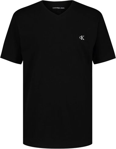 Calvin Klein Boys' Short Sleeve Solid V-Neck T-Shirt, Soft, Comfortable, Relaxed Fit in Saudi Arabia