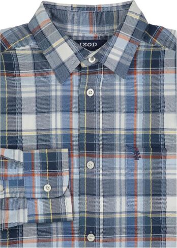 قميص IZOD للأولاد بأكمام طويلة منقوش بأزرار سفلية in Kuwait