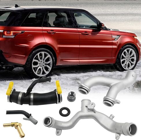 LR090630 Engine Cooling Hose Outlet Tube kit Replacement for Land Rover Range Rover 5L V8 2016-2022 Replacement for Land Rover Range Rover 3L V6 2014-2019, Replaces LR092992 LR049990 AJ813917 in Saudi Arabia