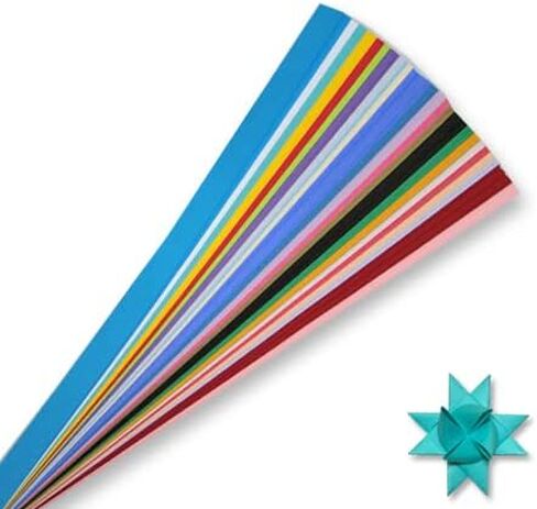 Multi Color Mix of Paper Strips for Weaving Projects (Multi Color Packs). Paper Strips for Moravian Stars, German Stars and Froebel Stars. 100 Strips per Pack (3/8 x 19 inch) in Saudi Arabia