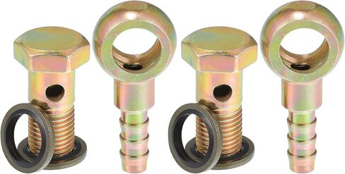 Car Oil Cooler Screw Ball Head Adapter Turbo Brake Line Bolt Adapter M12x1.25 8mm OD Bolt Brake Fitting Kit for Fuel Oil System (Set of 2) in Saudi Arabia