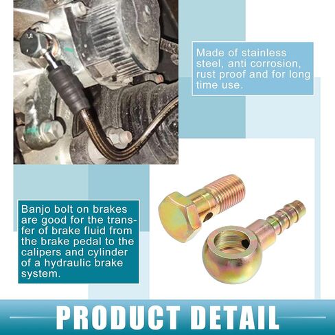 Car Oil Cooler Screw Ball Head Adapter Turbo Brake Line Bolt Adapter M12x1.25 8mm OD Bolt Brake Fitting Kit for Fuel Oil System (Set of 2) in Saudi Arabia