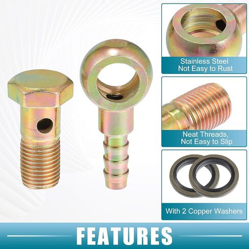 Car Oil Cooler Screw Ball Head Adapter Turbo Brake Line Bolt Adapter M12x1.25 8mm OD Bolt Brake Fitting Kit for Fuel Oil System (Set of 2) in Saudi Arabia