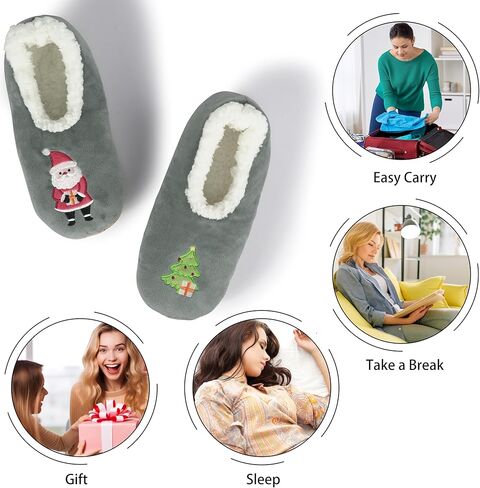 جوارب BenSorts Fuzzy Slipper للنساء شباشب منزلية مرحة مع مقابض in Kuwait