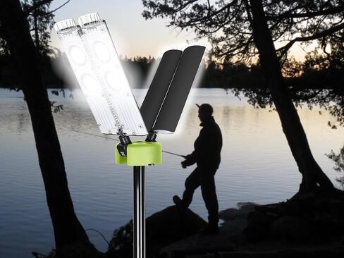 PowerSmith Voyager PVLR8000A-C 8000 Lumen Collapsible Cordless Tripod LED Work Light. BARE Light Only. 3-Way Power. AC or DC Adaptor or Battery Needed to Use Light in Saudi Arabia
