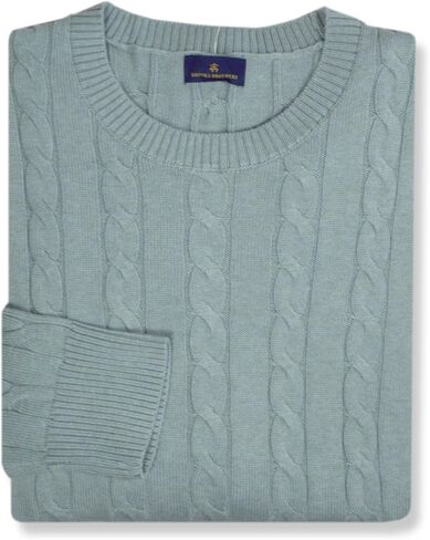 سترة Brooks Brothers الرجالية ذات الرقبة الدائرية المصنوعة من القطن بقياس Cableknit، in Saudi Arabia